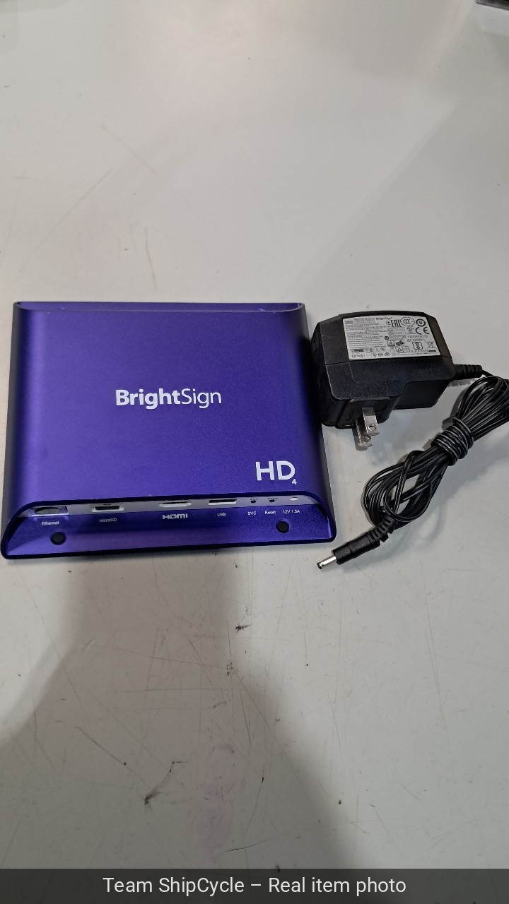Brightsign HD224 Digital Signage Media Player HDMI 4K With AC adapter G2U