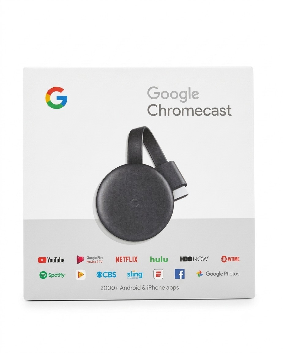 Google Chromecast Media Streaming Device – Black (Model NC2-6A5) – Open Box Mint
