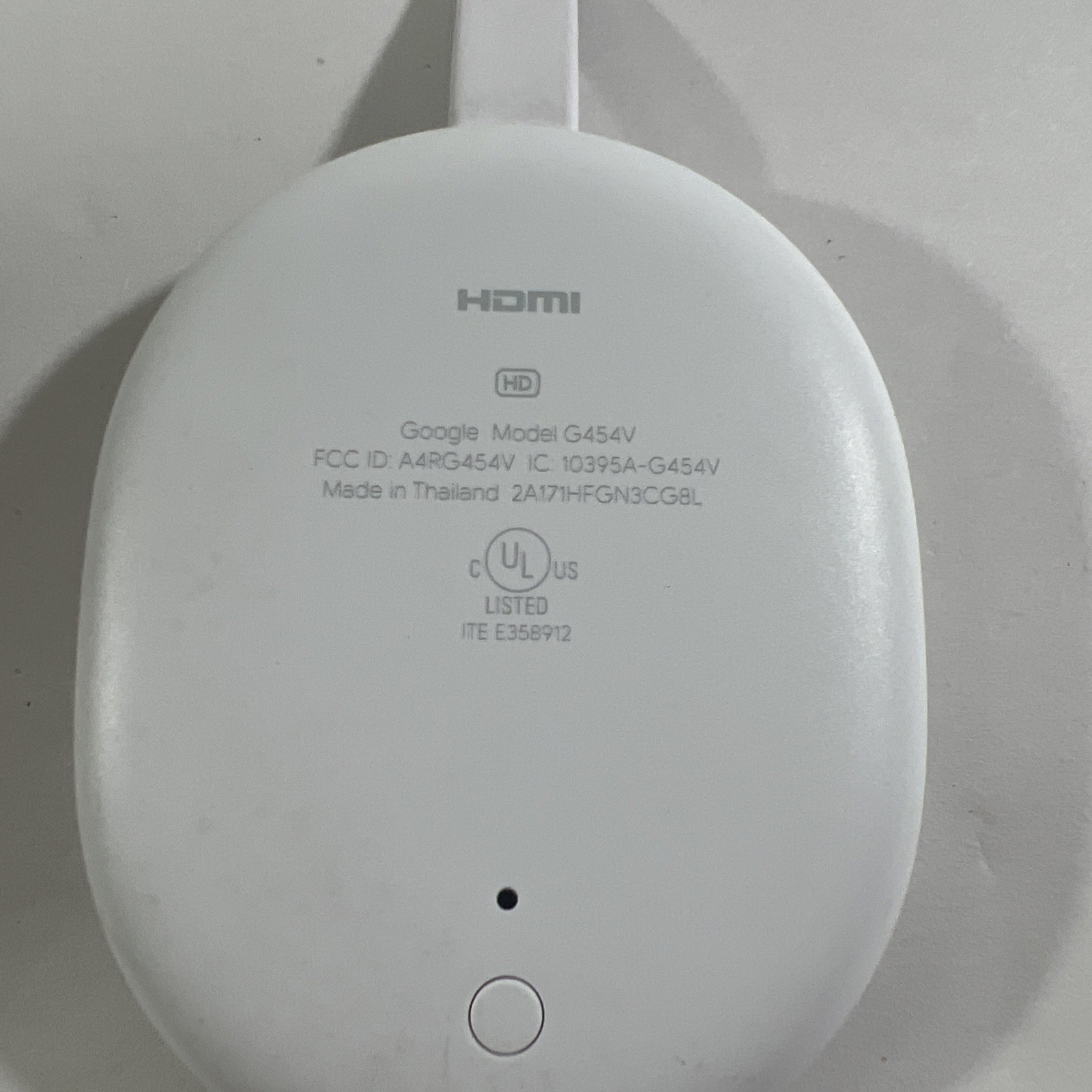 Google Chromecast G454V No Cables Or Remote