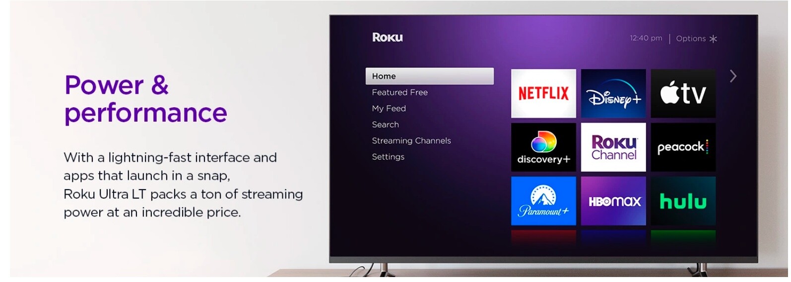 Roku Ultra LT 2021 HD Digital Streaming Device – Black