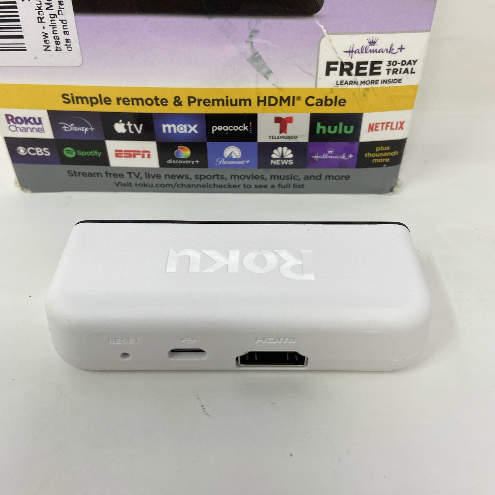 Roku Premiere 4K HDR Streaming Media Player – White (3920RW-SW)
