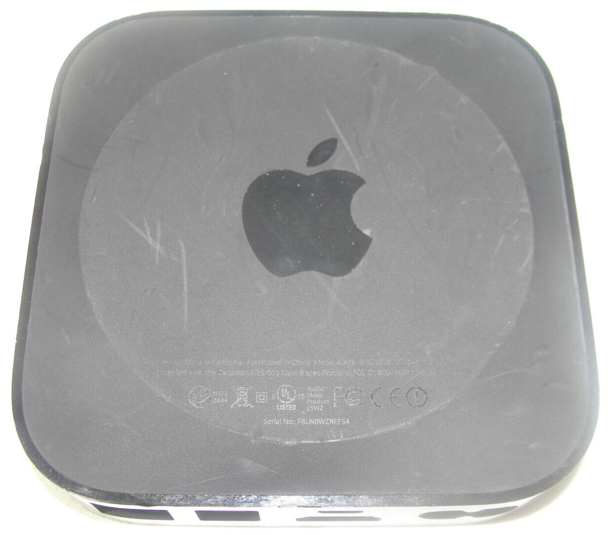 Apple TV A1469 3rd Generation HD Wi-Fi Steaming with Cord * No Remote *