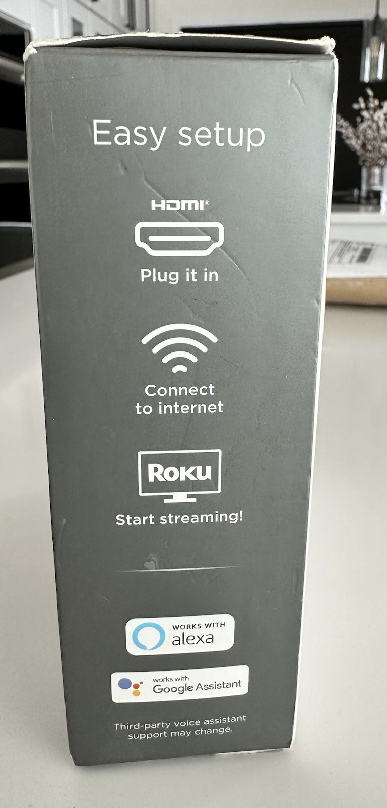 Roku Streaming Stick Plus 3810R – 4K HDR Media Player Voice Remote New Open Box
