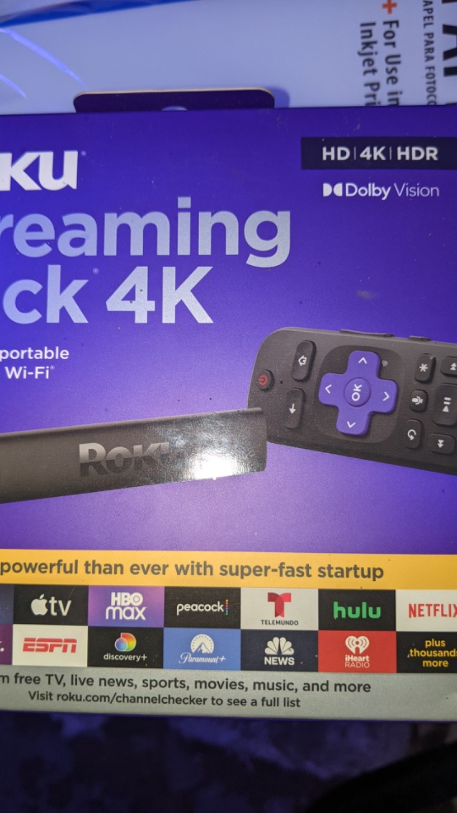Roku Streaming Stick 4K 3820 HDR Media Streamer