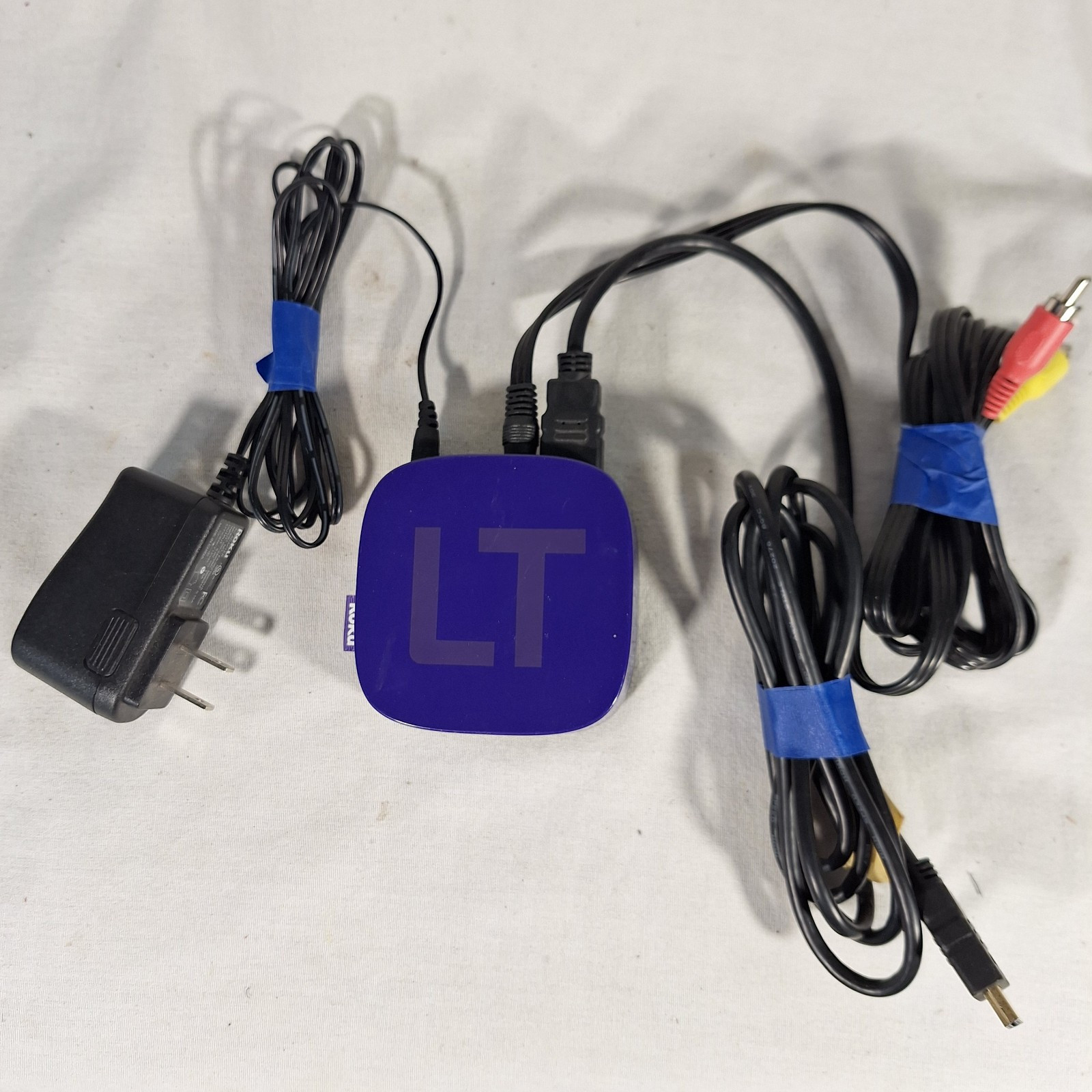 Roku LT 2nd Gen Media Streamer 2400X No Remote Purple Untested AV HDMI Cables