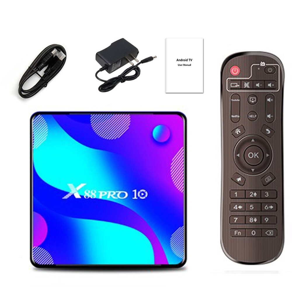 X88 Pro 10 Android Tv Box 11.0 Smart Tv Box Rk3318 2Gb 16Gb Support 2.4G/5G