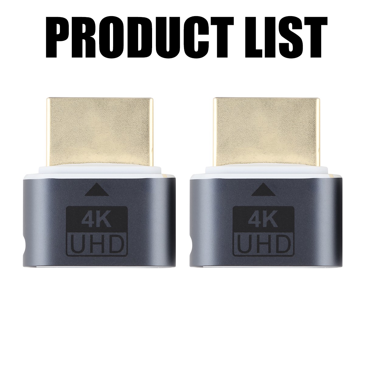 4K LED Light HDTV Graphics Card Emulator Headless Monitor Adapter Plug-and-Play.