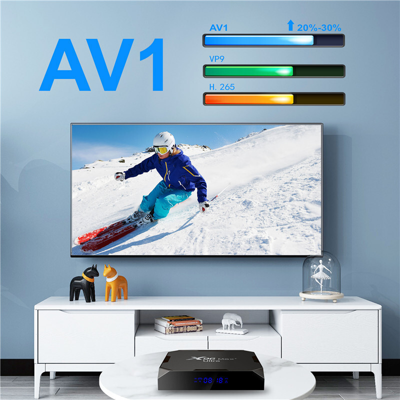 X96 Max Plus Ultra TV Box Android 11 S905X4 8K Wifi BT 4G 32G /64G Media Player