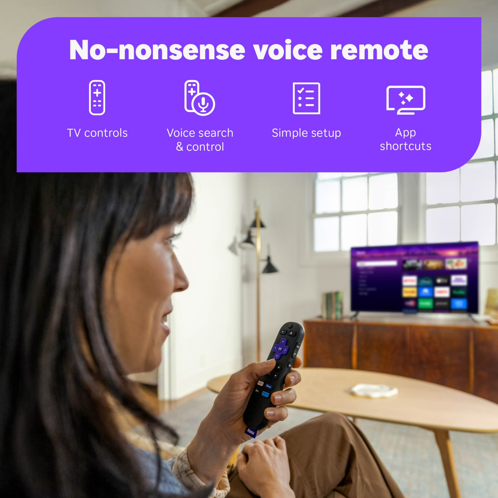 Roku Streamer- HD Roku Streaming Device for TV with Voice Remote – Free & Live