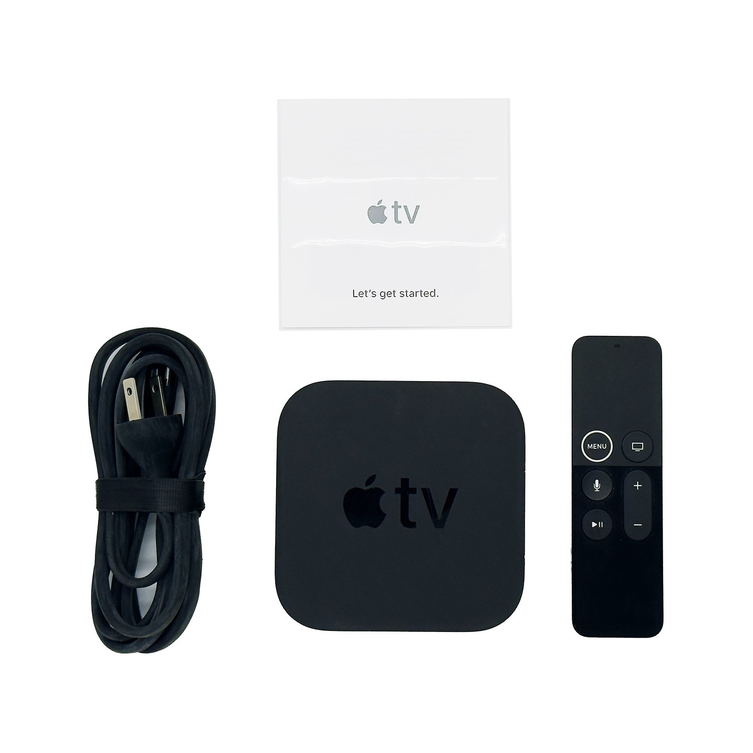 APPLE TV 4K 1st Gen 64GB A1842 MP7P2LL/A w Siri Orig Box + Remote + Cable Tested