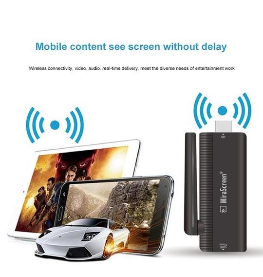 Wireless Display Adapter Screen Mirroring HDMI Dongle Airplay Miracast 1080P