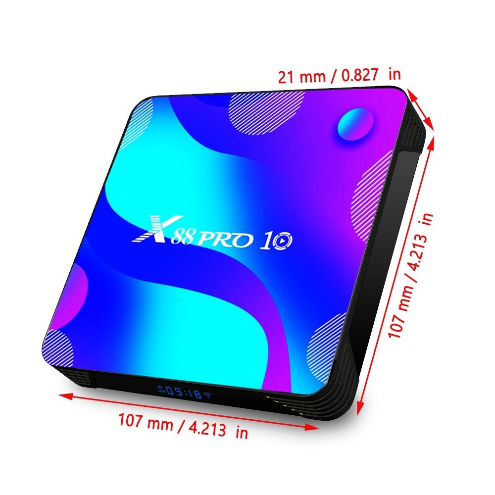 X88 Pro 10 Android Tv Box 11.0 Smart Tv Box Rk3318 2Gb 16Gb Support 2.4G/5G