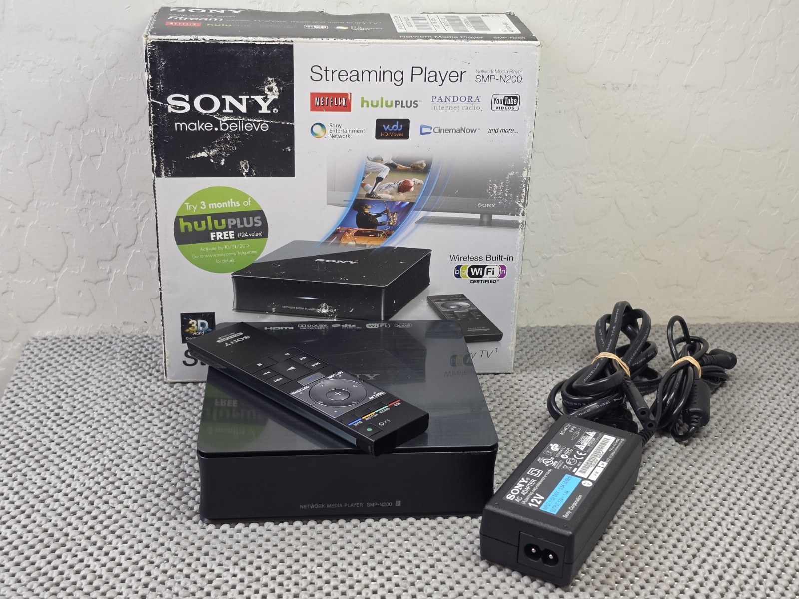 Sony SMP-N200 Streaming Network Media Player TESTED UPDATED AND WORKING
