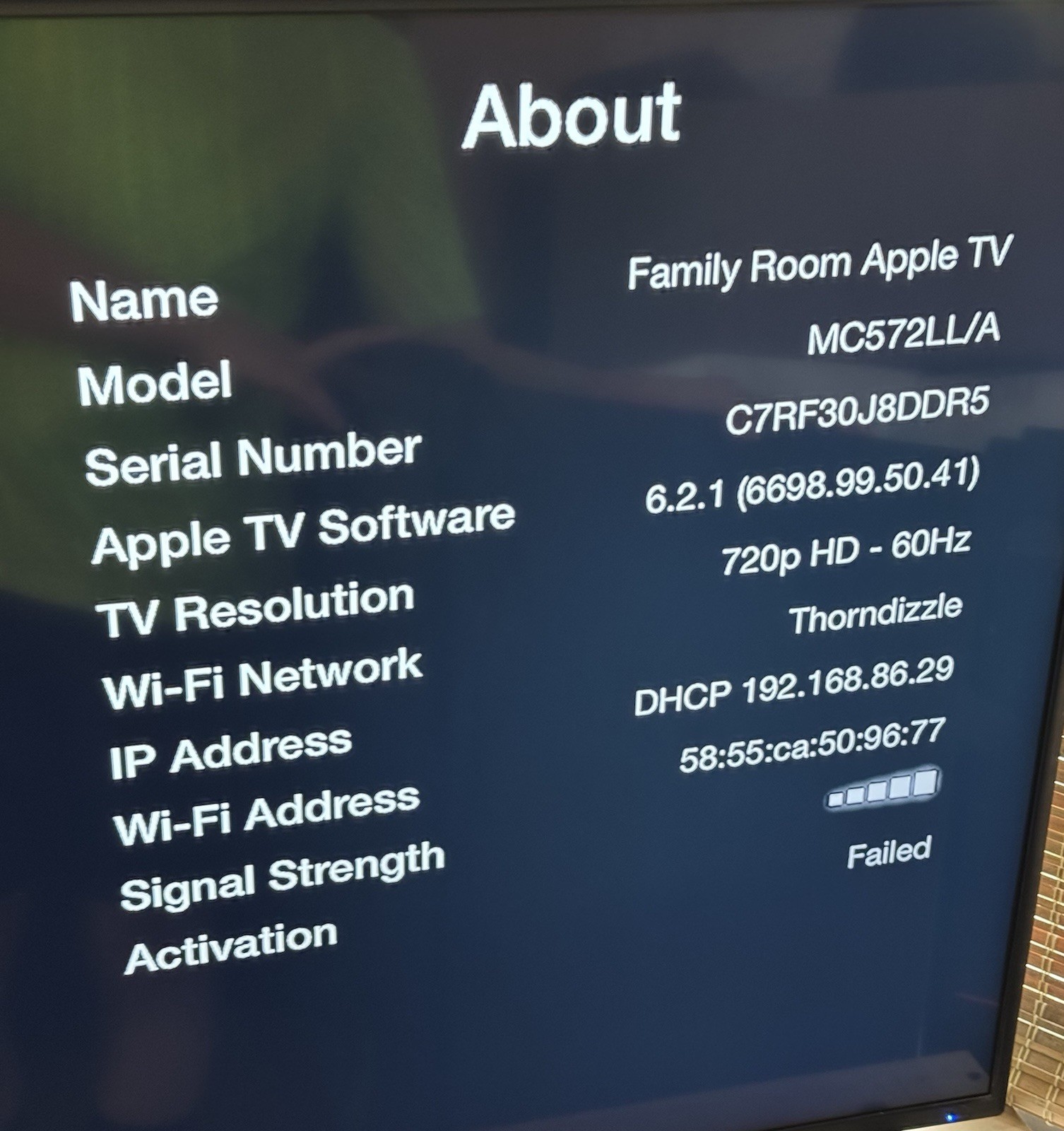 Apple TV 2 2nd Generation A1378 MC572LL/A Streaming Media Player Good