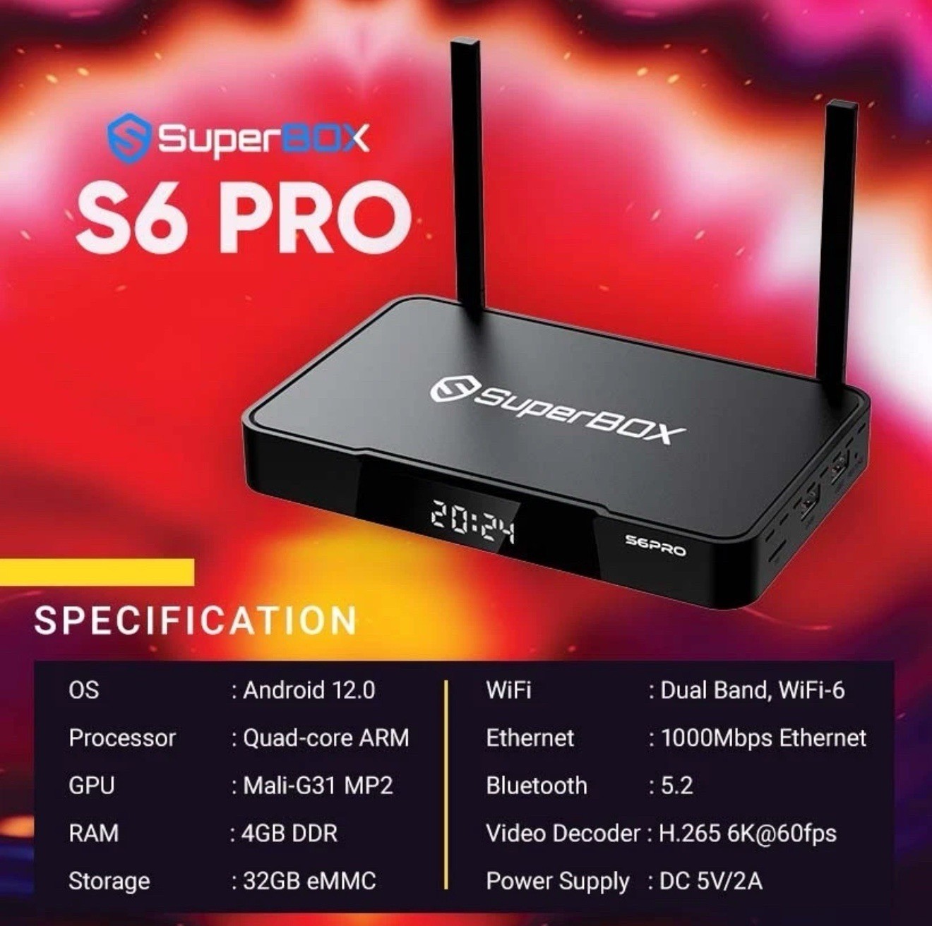 SUPERBOX S6 Pro Streaming Media Player SAME DAY SHIP