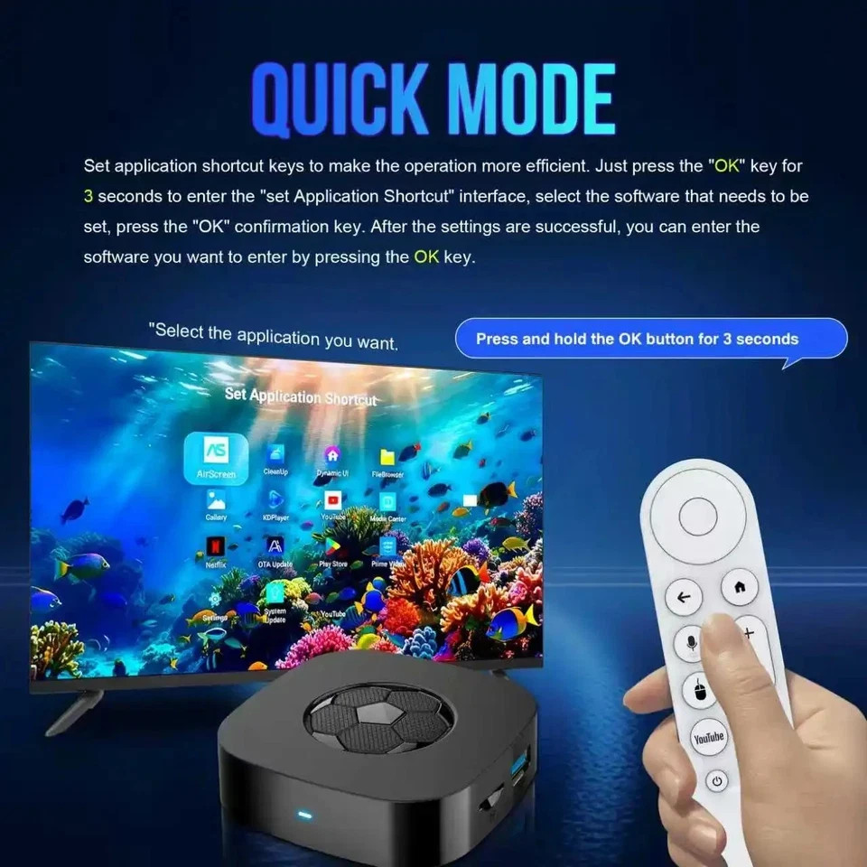 Android 16 T1 Ultra 8K Smart TV Box RK3518 8GB+128GB Media PlayerDual WiFi