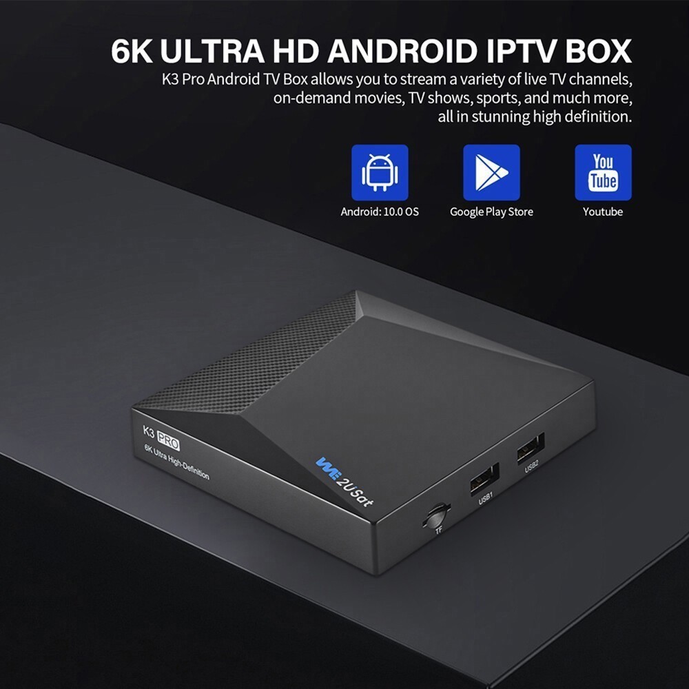 We2USat K3 PRO – Premium Global Live TV Box | Stable Server & Local Channels US