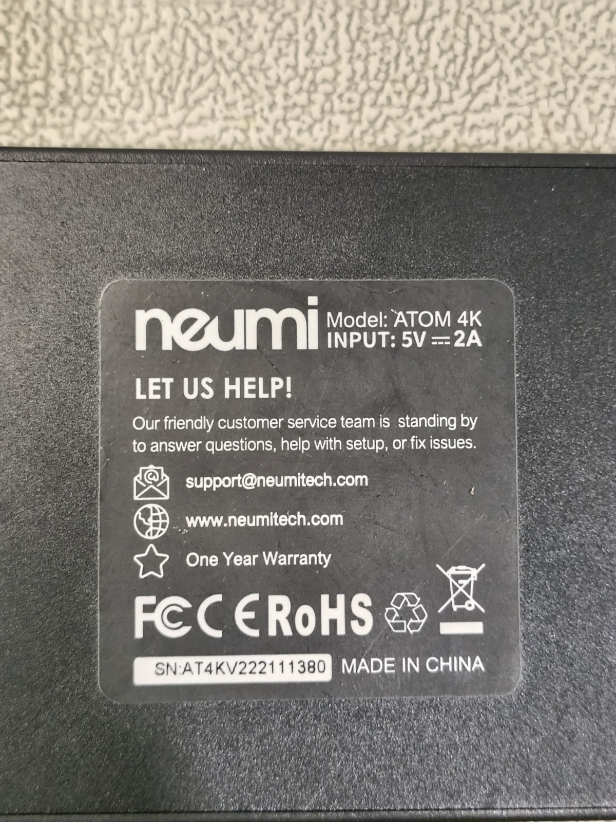 NEUMI Atom 4K Ultra-HD Digital Media Player for USB Drives and SD Cards