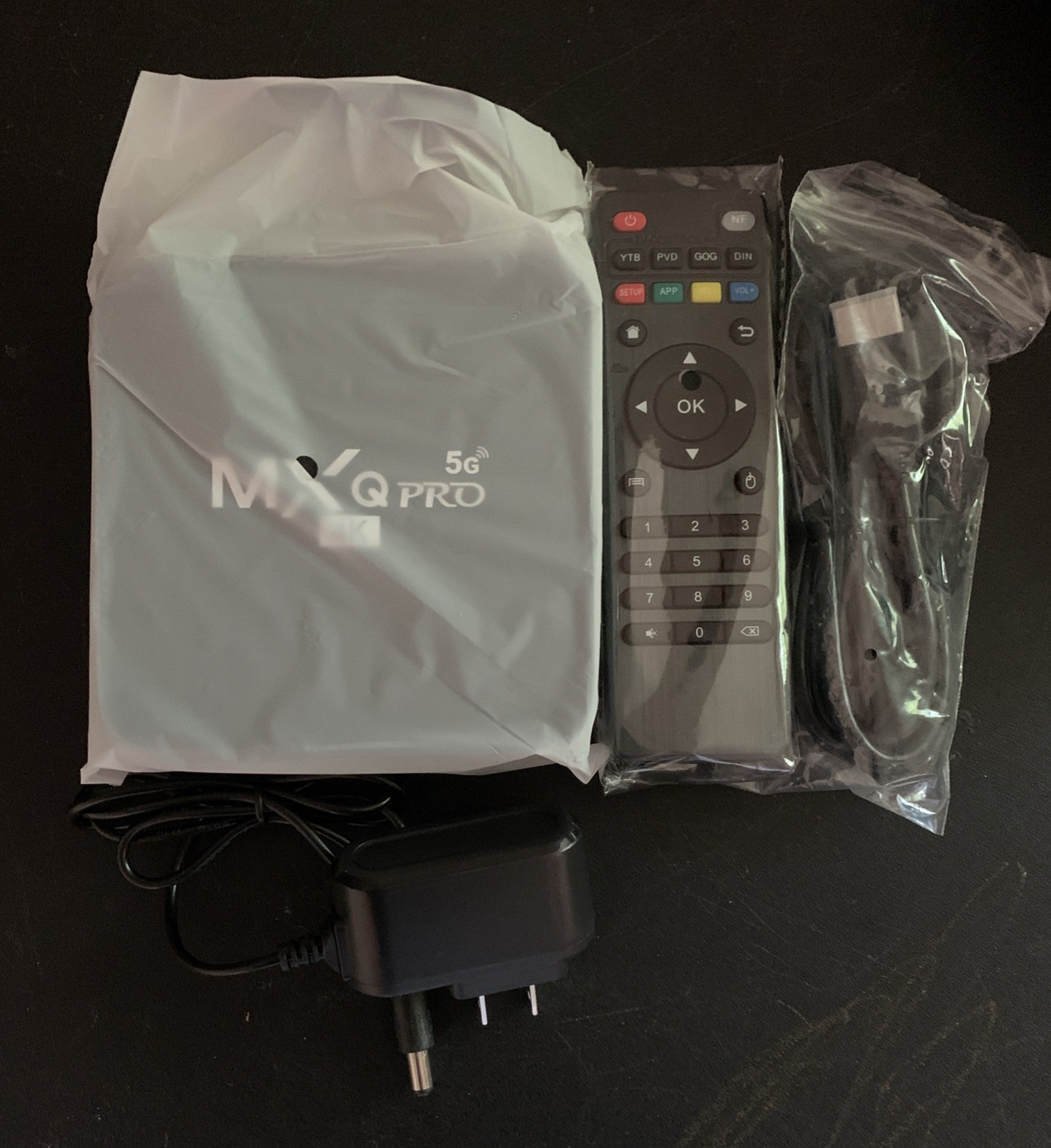 MXQ Pro 4K Android TV Box 64 Bit Quad Core Hevc H.265 4K UCD Netflix Wi-Fi HDMI.