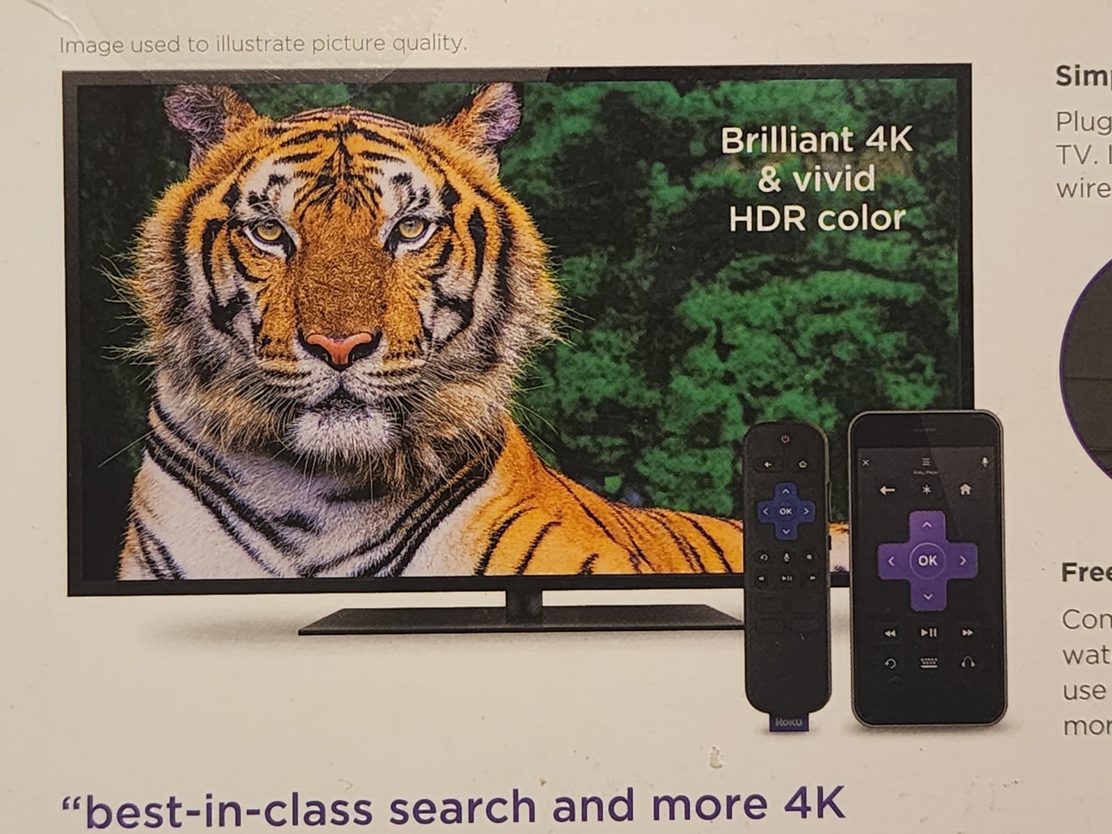 Roku Streaming Stick Plus 3810R – 4K Streaming Media Player with Voice Remote