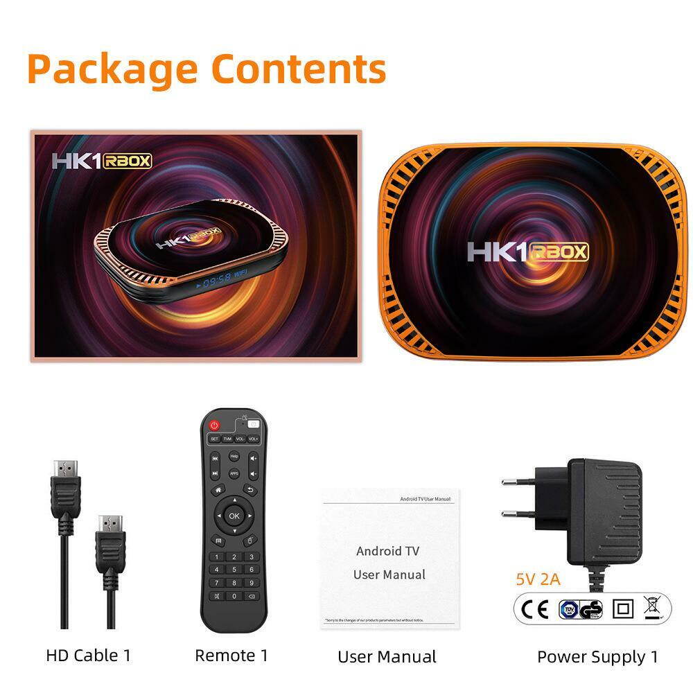 HK1 RBOX X4 Android 11 Amlogic S905X4 8K 4G 128G Smart TV Box Wifi Media Player