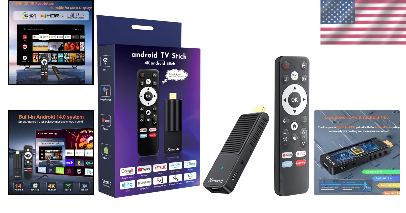 Transform Your TV with 4K Android Stick: Wi-Fi 6 & Bluetooth Voice Remote