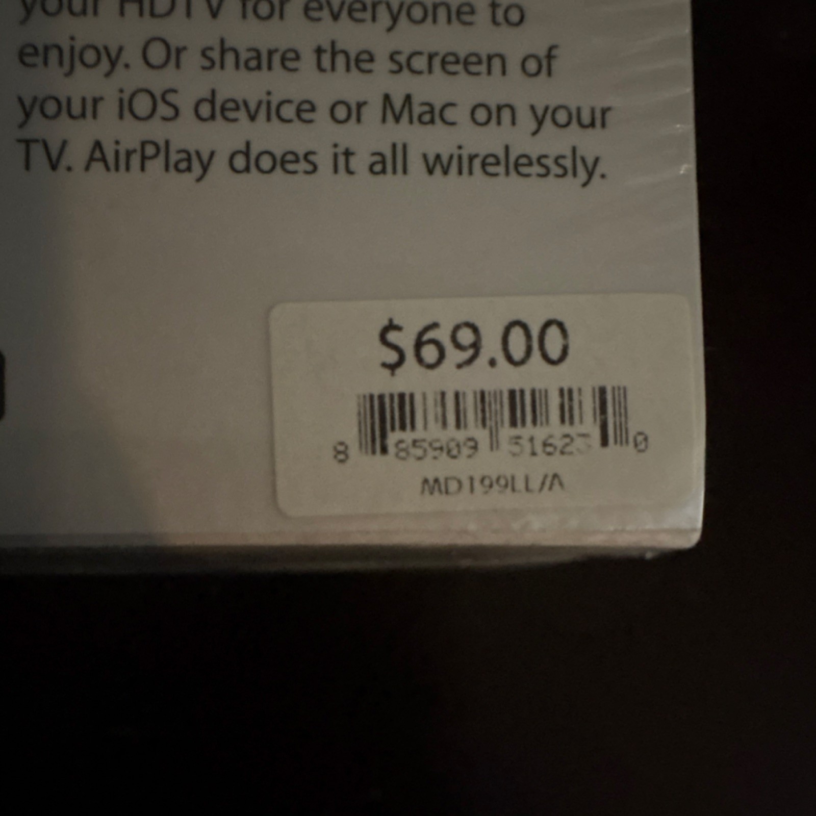 Apple TV A1469 Digital HD Media Streamer AirPlay 1080p HDMI Wi-Fi Dolby 5.1
