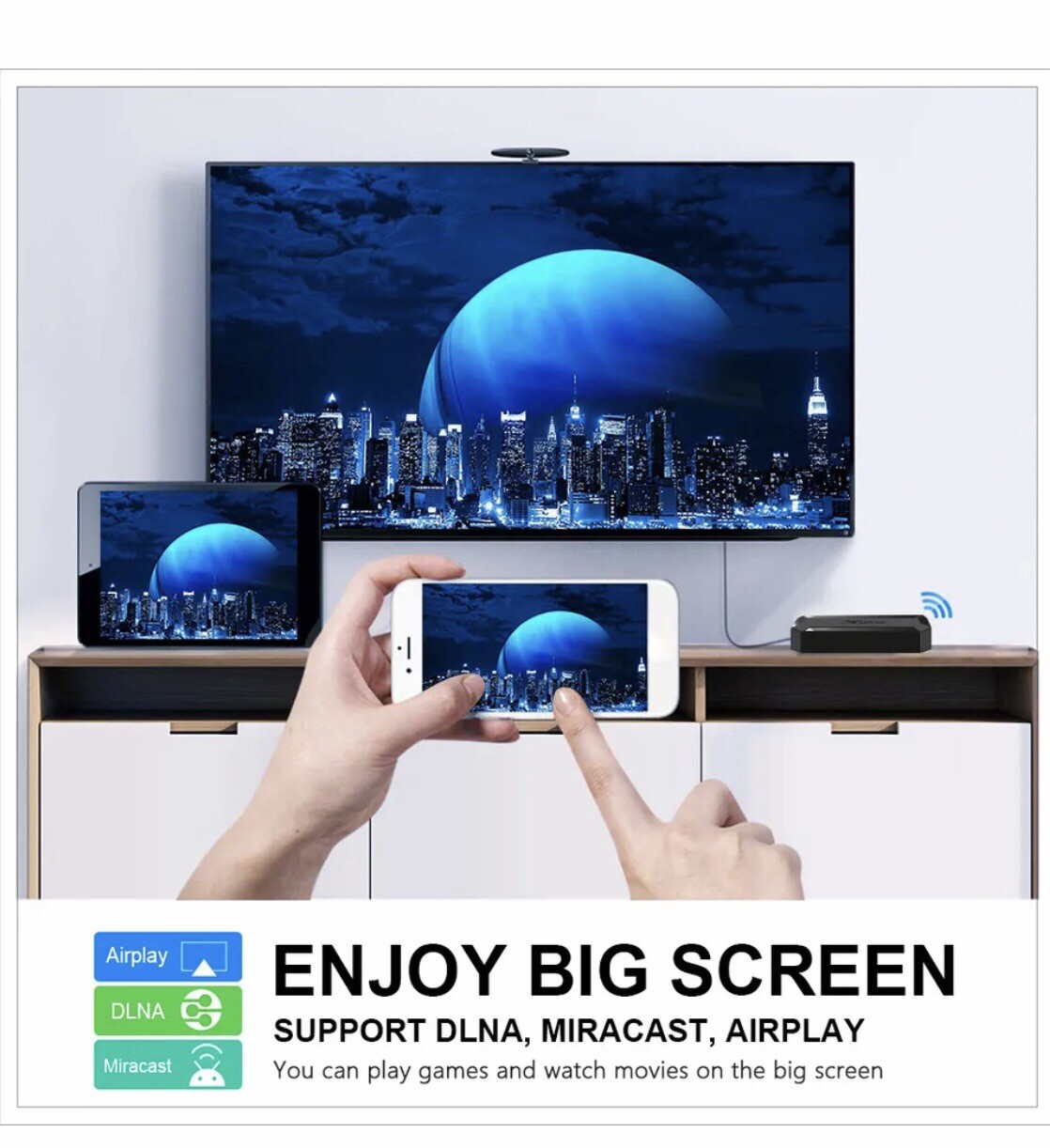 Android 10.0 TV Box X96Q Quad Core HD 4K Media Stream Player Mini PC Dual WiFi