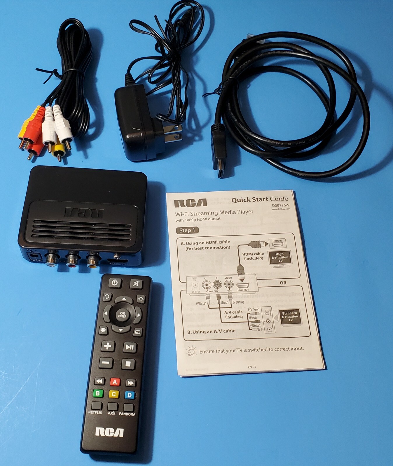 RCA DSB776W Streaming Media Player Wi-Fi HDMI