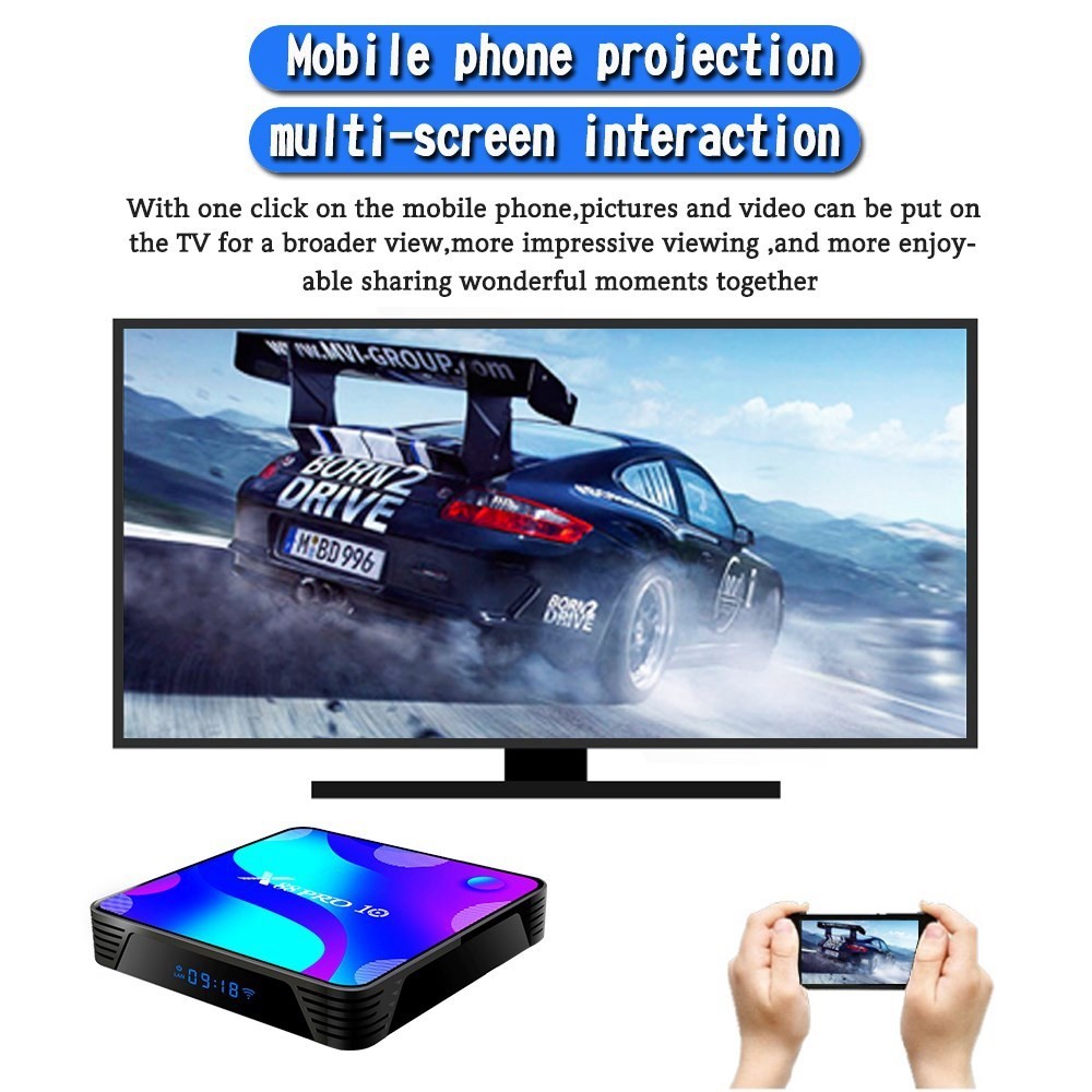 X88 Pro 10 Android 11.0 Smart Tv Box Quad-Core Uhd 4K Media Player 2.4G/5G Wifi