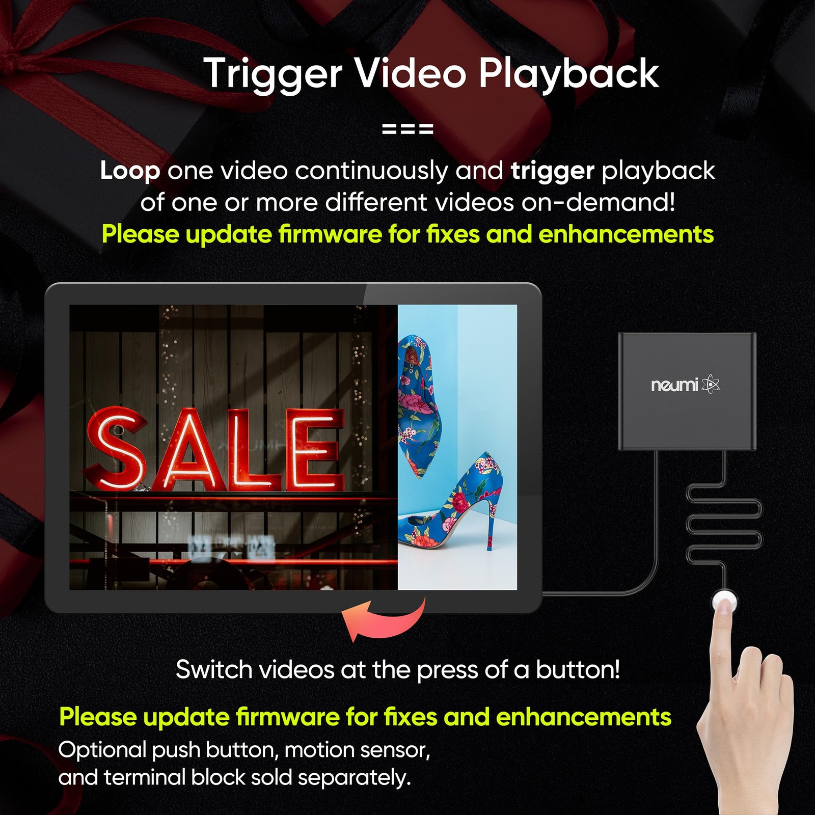 NEUMI Atom 1080P Full-HD Digital Media Player for USB Drives and SD Black