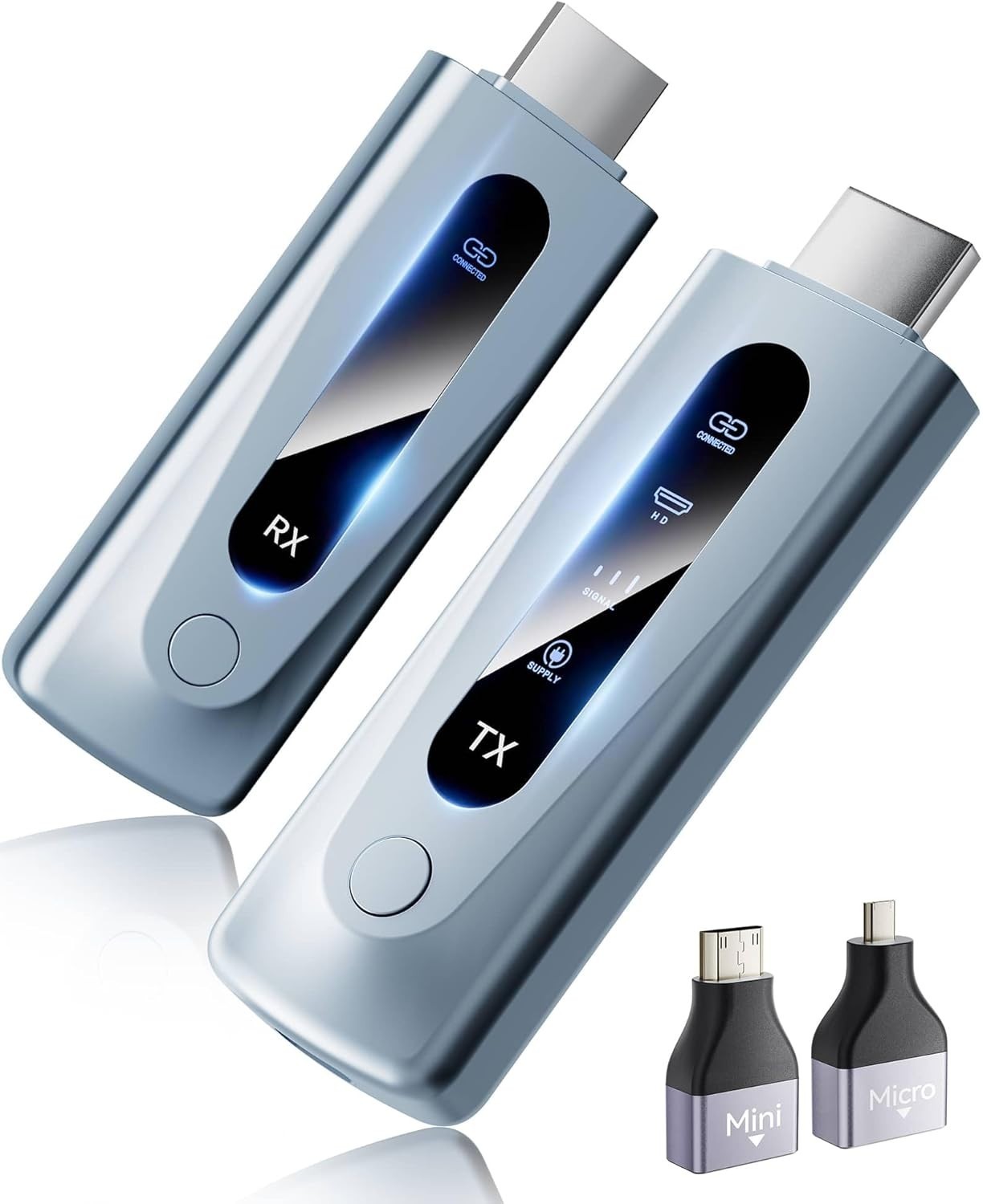 2025 Upgraded Wireless HDMI Transmitter and Receiver, 4K Decode 1080P@60Hz Ul…