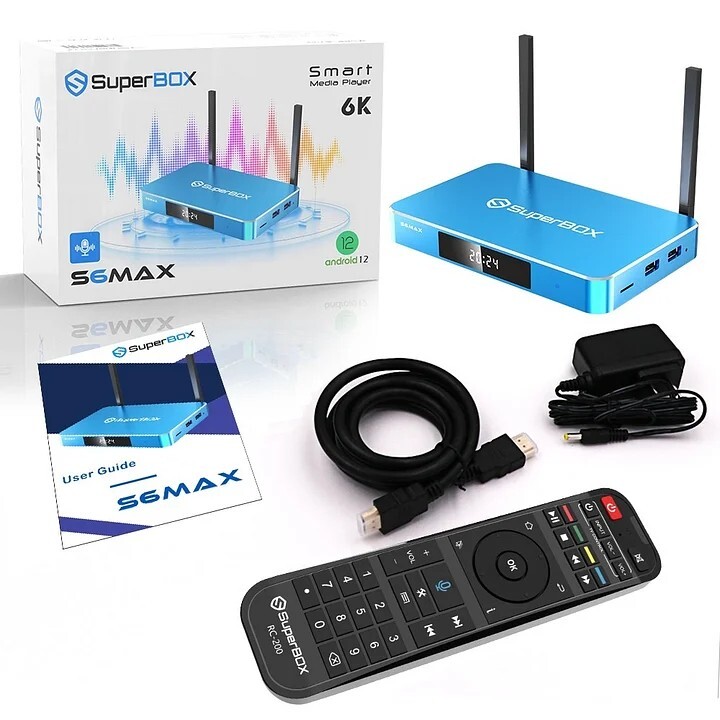 NEW 2025 Model-SuperBox S6 Max, 6K UltraHD, BlueTooth Voice Command fast ship