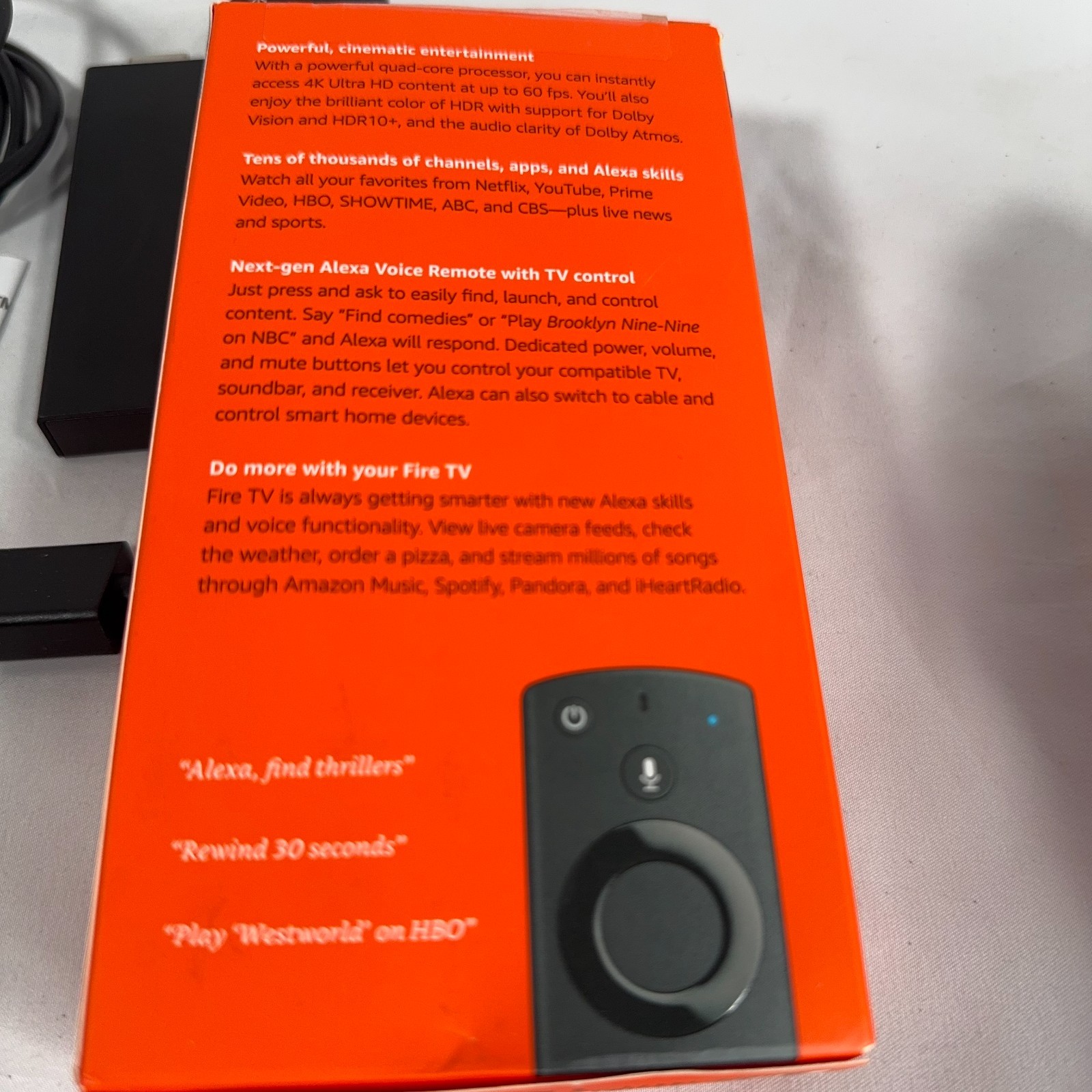 Amazon Fire TV Stick 4K HDR Alexa Voice Remote Streaming Media Player Box
