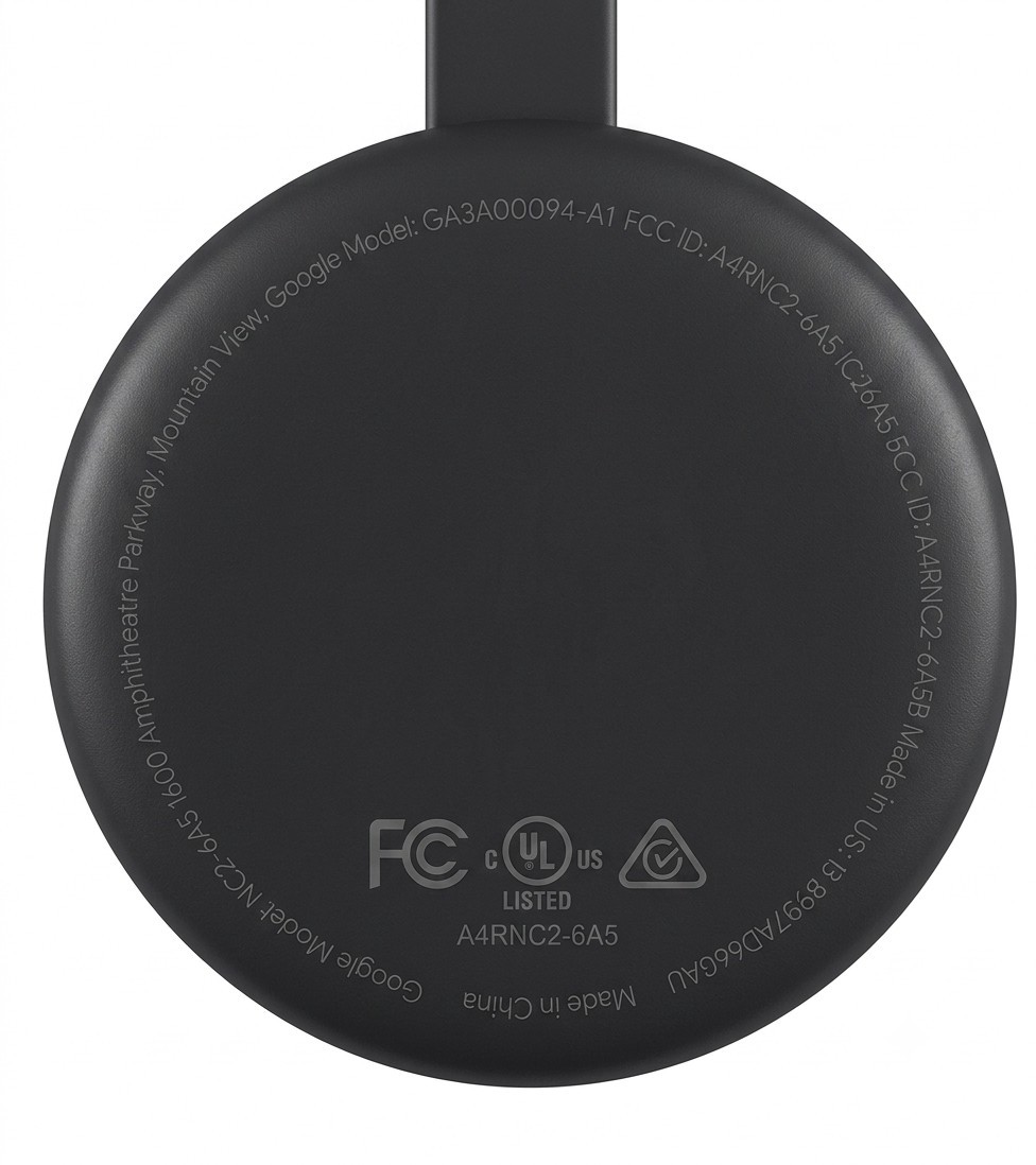 Google Chromecast Media Streaming Device – Black (Model NC2-6A5) – Open Box Mint