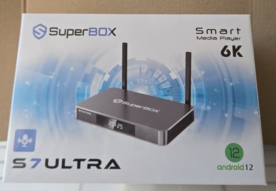 Android TV Box SuperBox S7 Ultra 6K UHD Backlit Voice Remote Same-Day Shipping