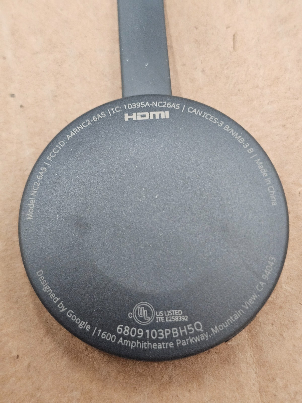 Google Chromecast HD Media Streamer GA3A00093-A14-Z01