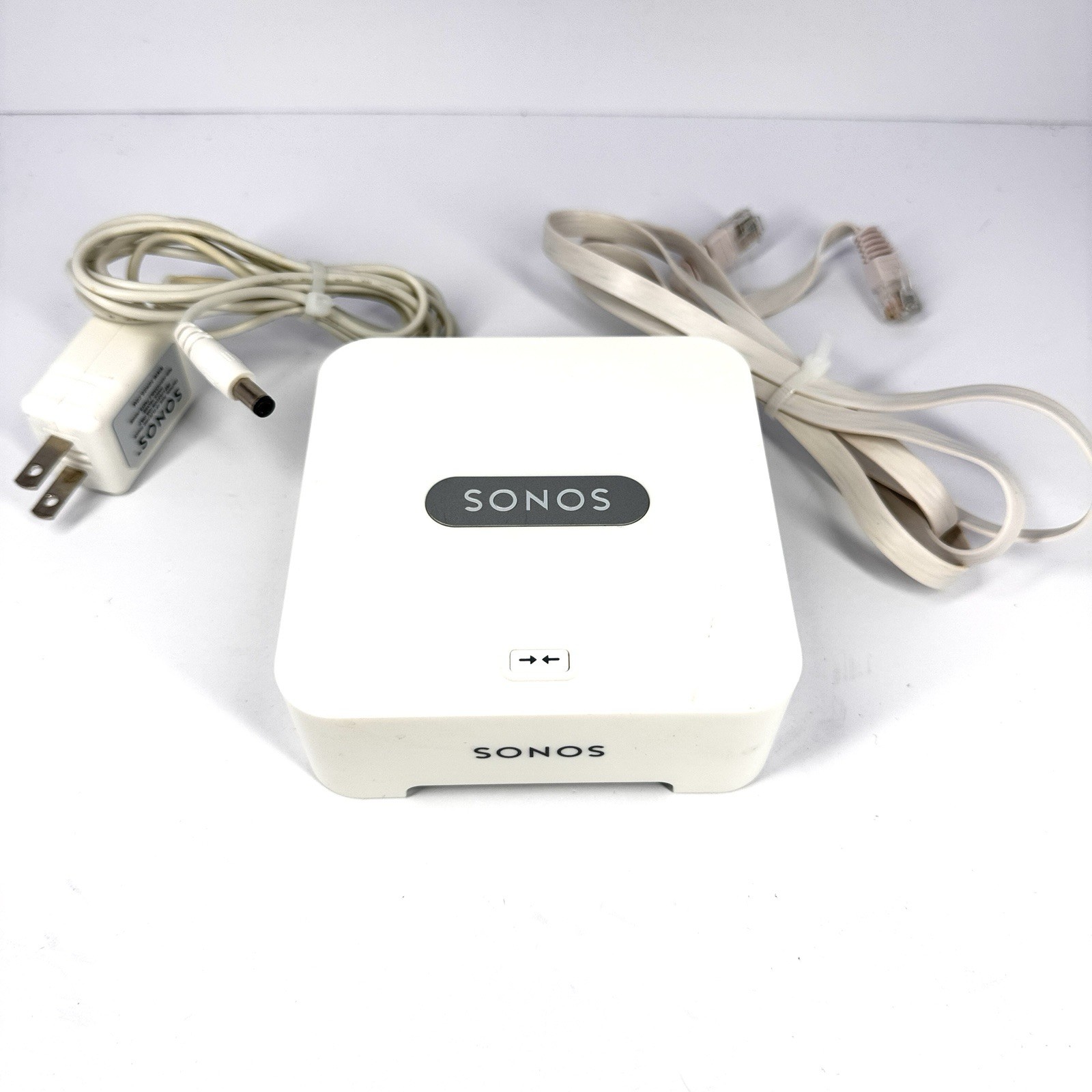 Sonos ZoneBridge BR100 Wireless Bridge White w Power Adapter Ethernet Cable