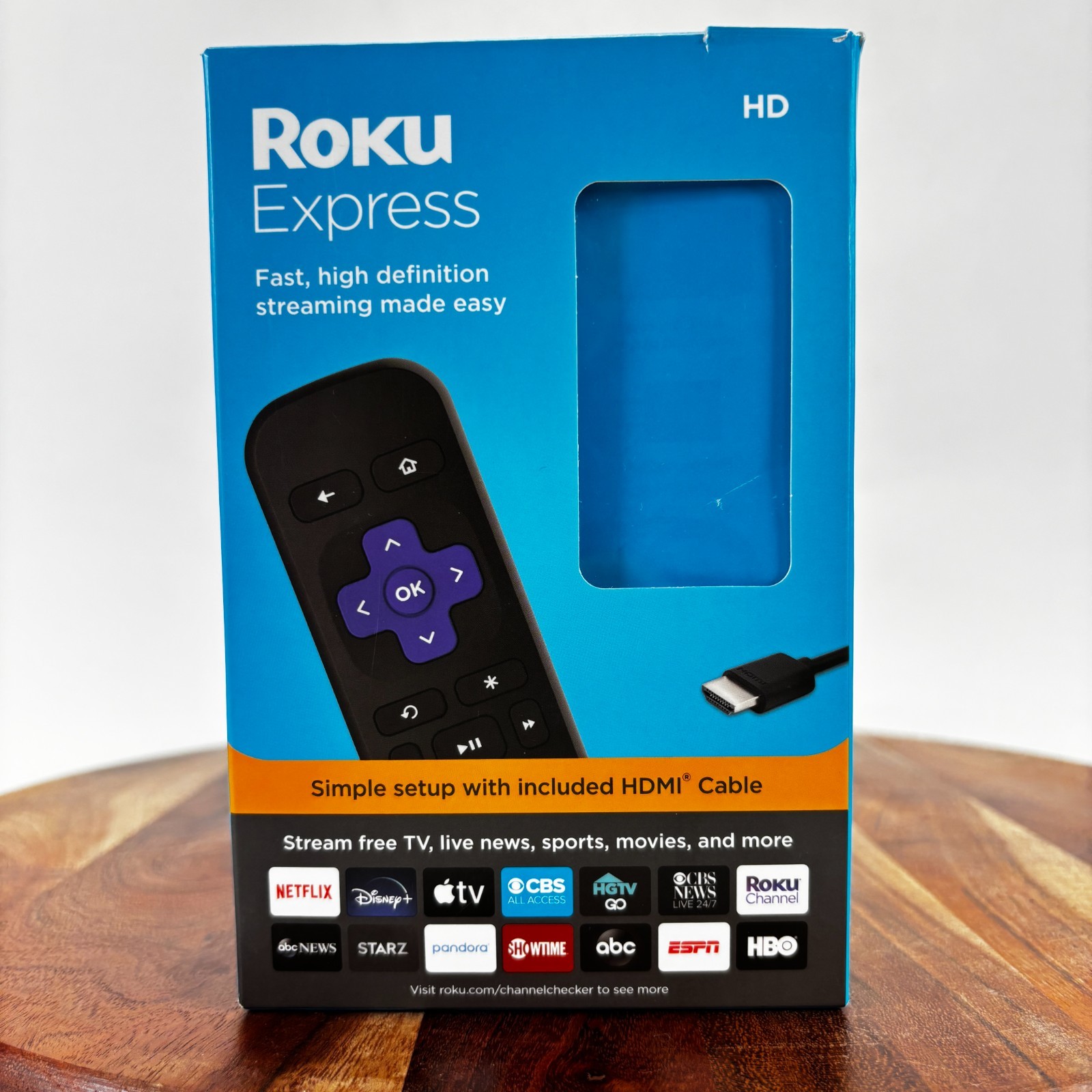 Roku Express Model 3930R HD Streaming Media Player w Remote – Complete in Box