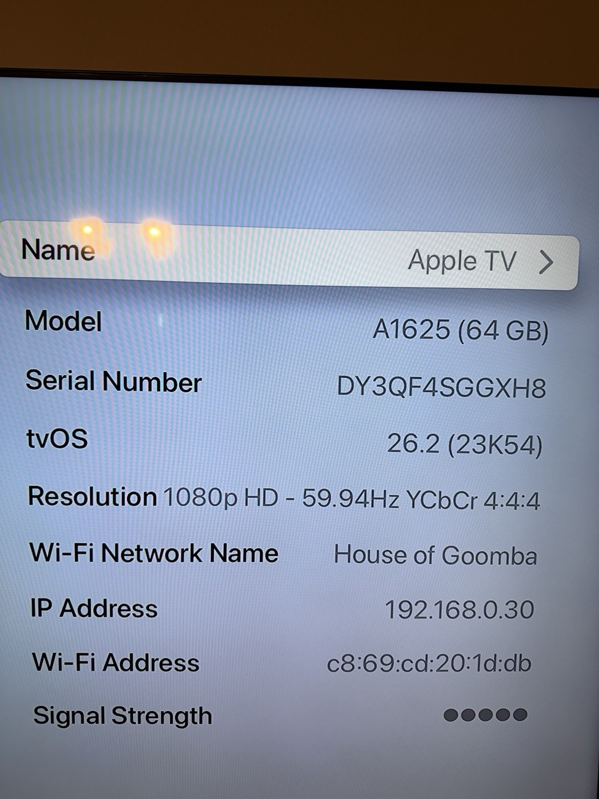 Apple TV HD 4th Generation A1625 Black HDMI Wifi 1080p Media Streaming Box 64GB