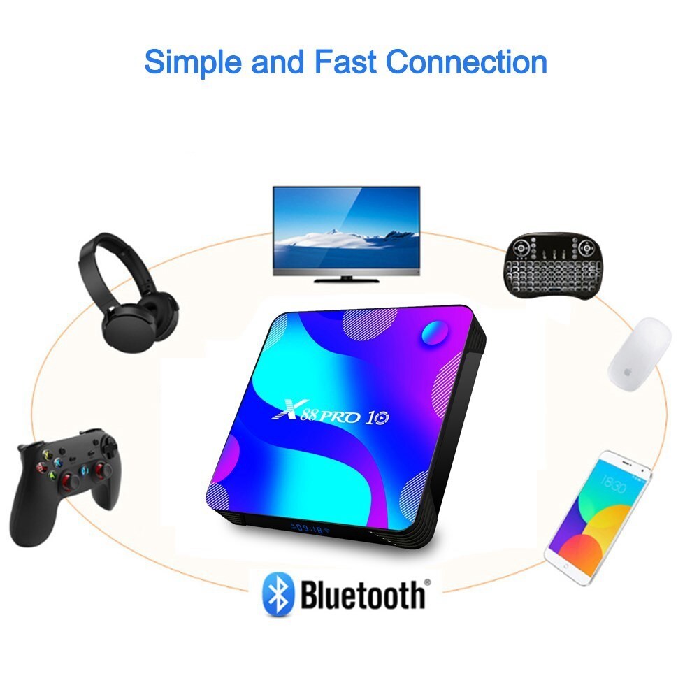 X88 Pro 10 Android Tv Box 11.0 Smart Tv Rk3318 2Gb 16Gb Support 2.4G/5G Wifi US