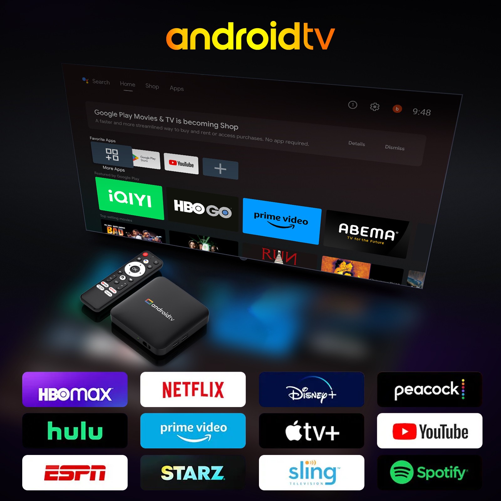 TV BOX Android 14 Smart Android TV Box 4K Ultra HD Set Top