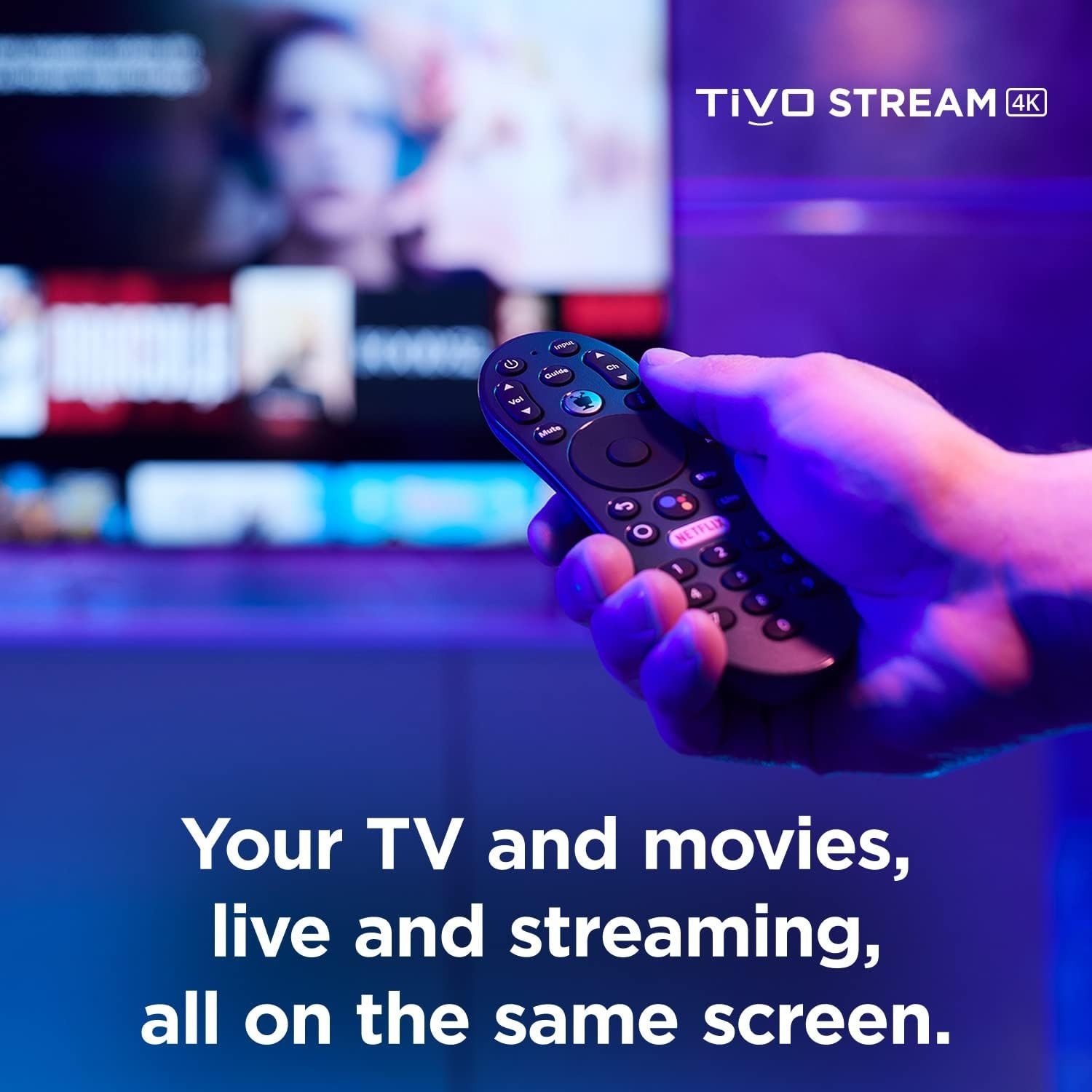 Stream 4K – All-in-One Smart TV Stick with Dolby Vision & Voice Control