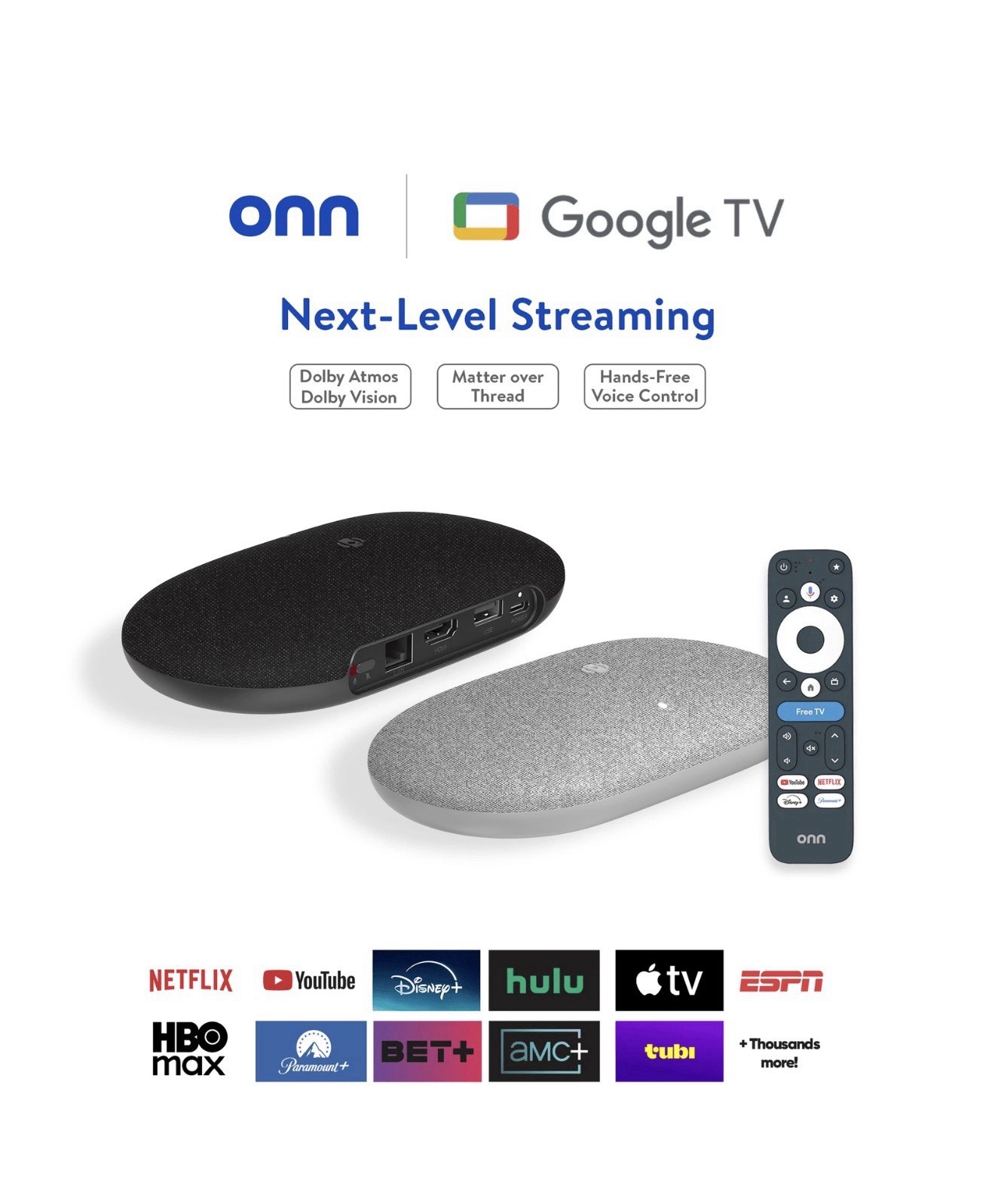 New 2026 onn 4K Pro Streaming Device Google TV w/ Gemini