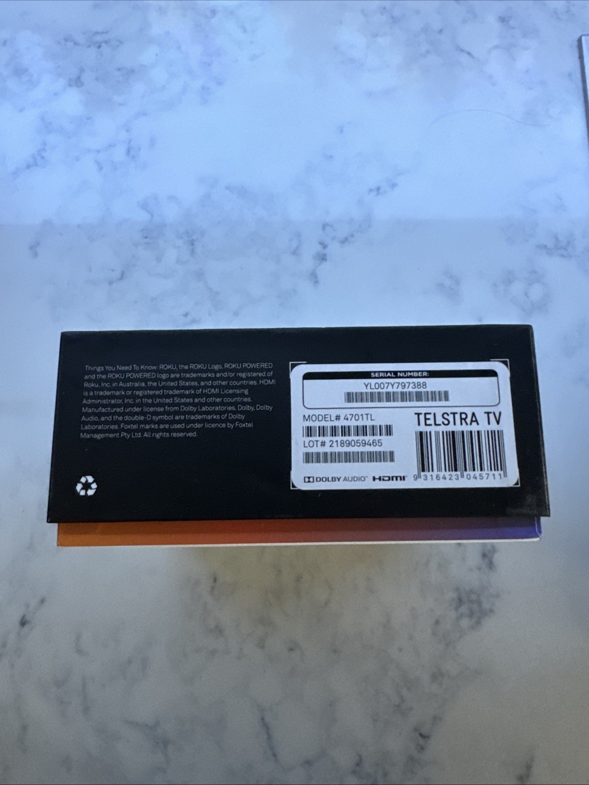Telstra TV 3 Roku Powered Set Top Box Media Streaming Device 4701TL NEW / SEALED