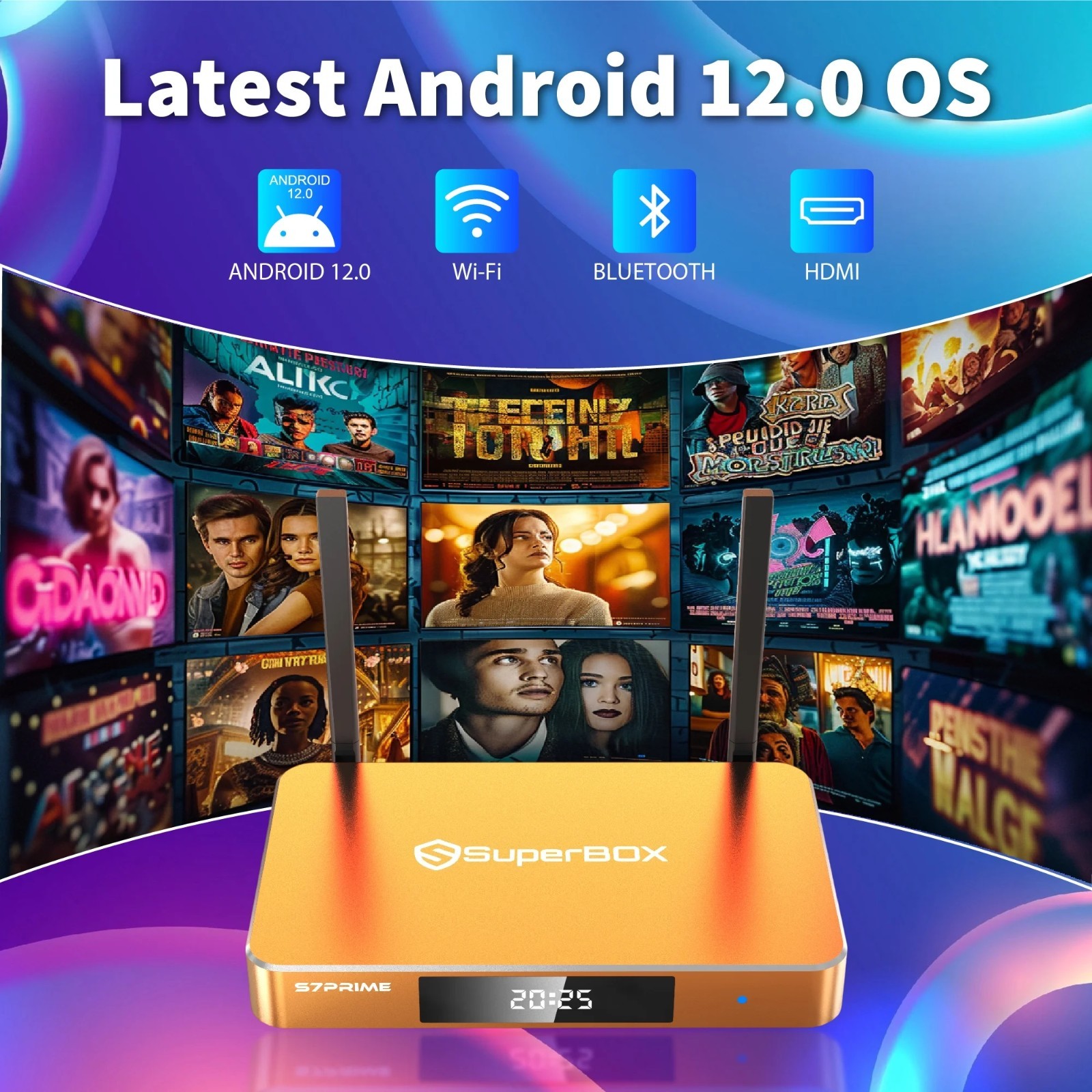 SuperBox Media Streamers S7 PRIME 6K UHD Android 12 128GB Time Shift-7 DAY USA