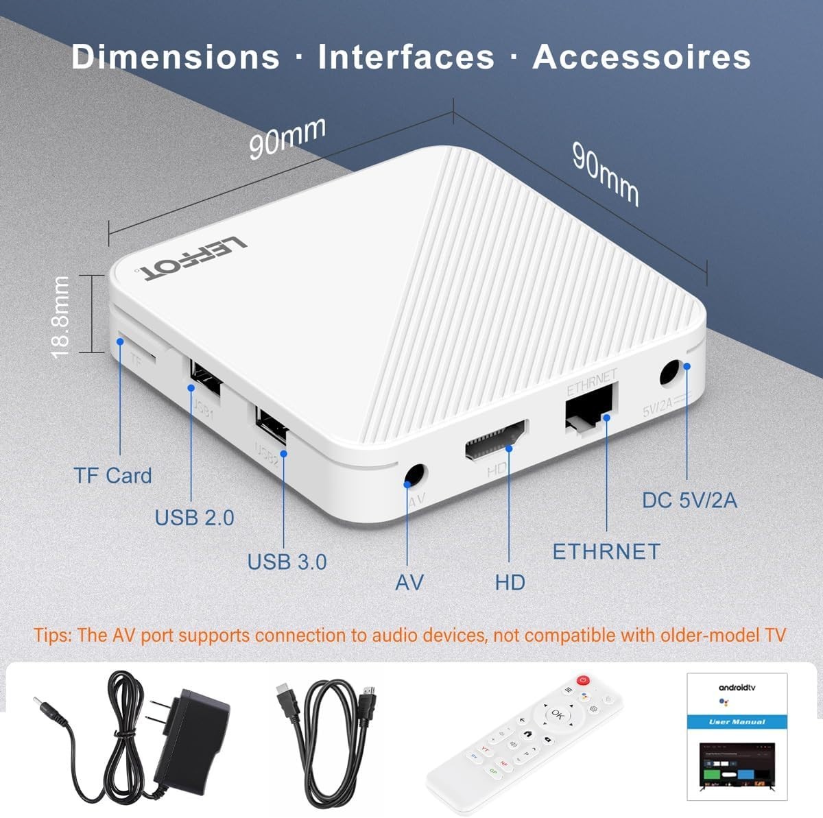 Android TV Box 4K Ultra HD Streaming Device WiFi 6 Remote TV Smart Media Player