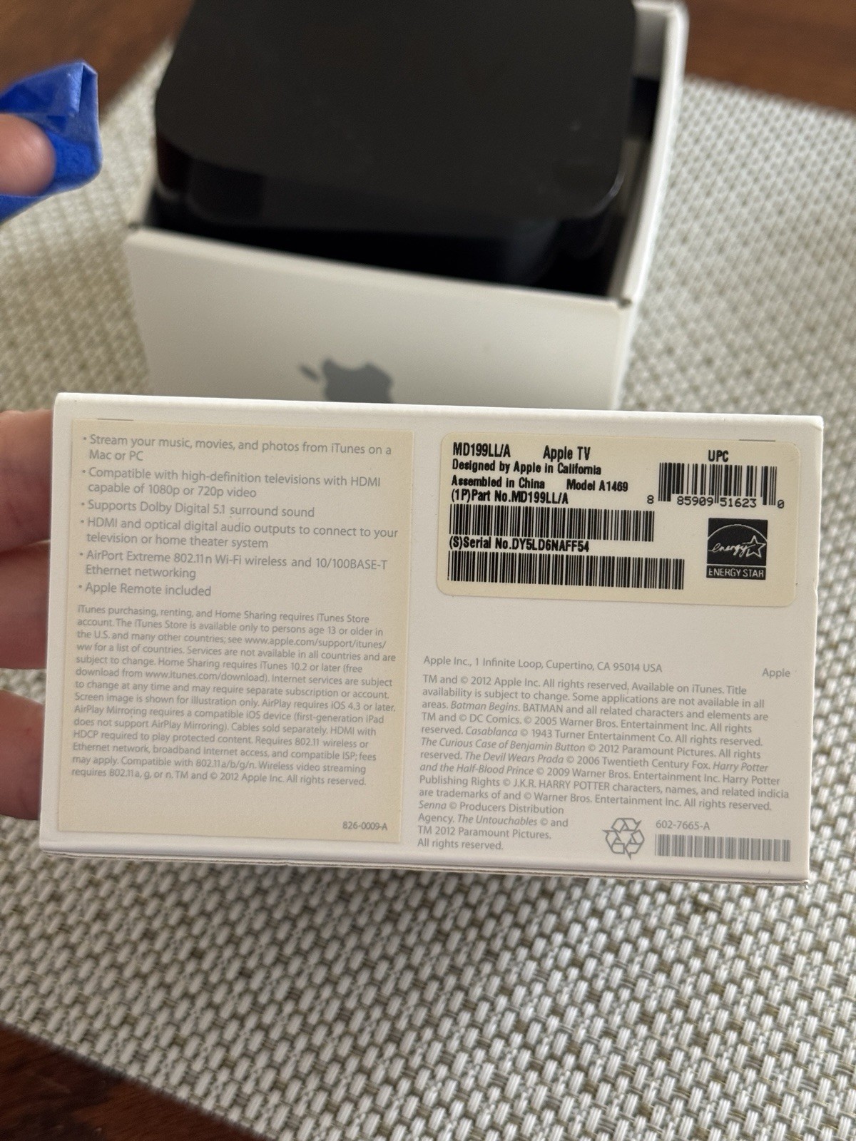 Apple TV 3rd Generation MD199LL/A Model A1469 Media Streamer New in Box