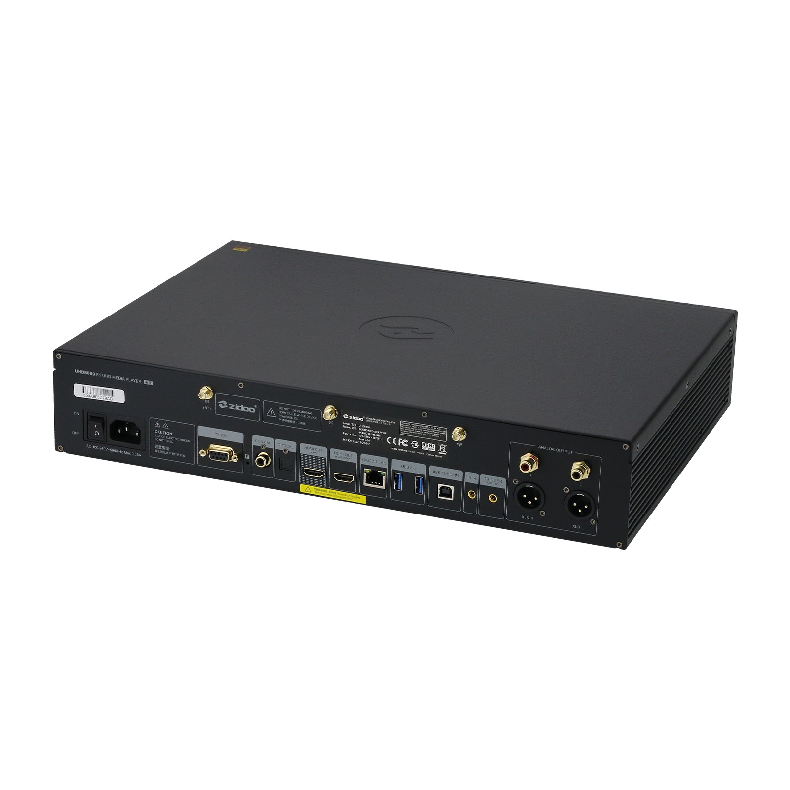 ZIDOO UHD8000 Hi-end DAC Audio Decoder 8K All-in-one Media Player HiFi Streaming