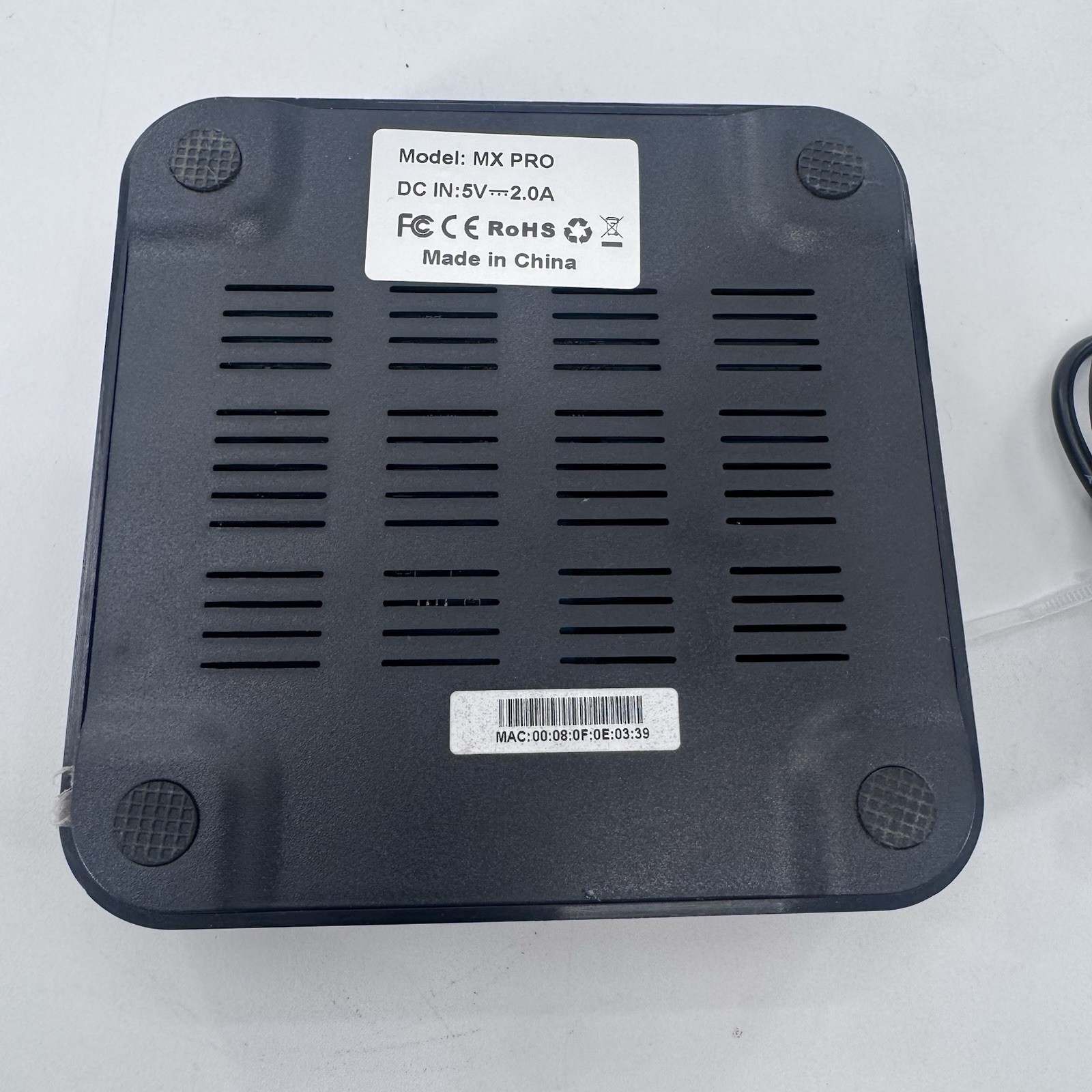 MXQ Pro Android TV Smart Media Streamer Box & Power Adapter